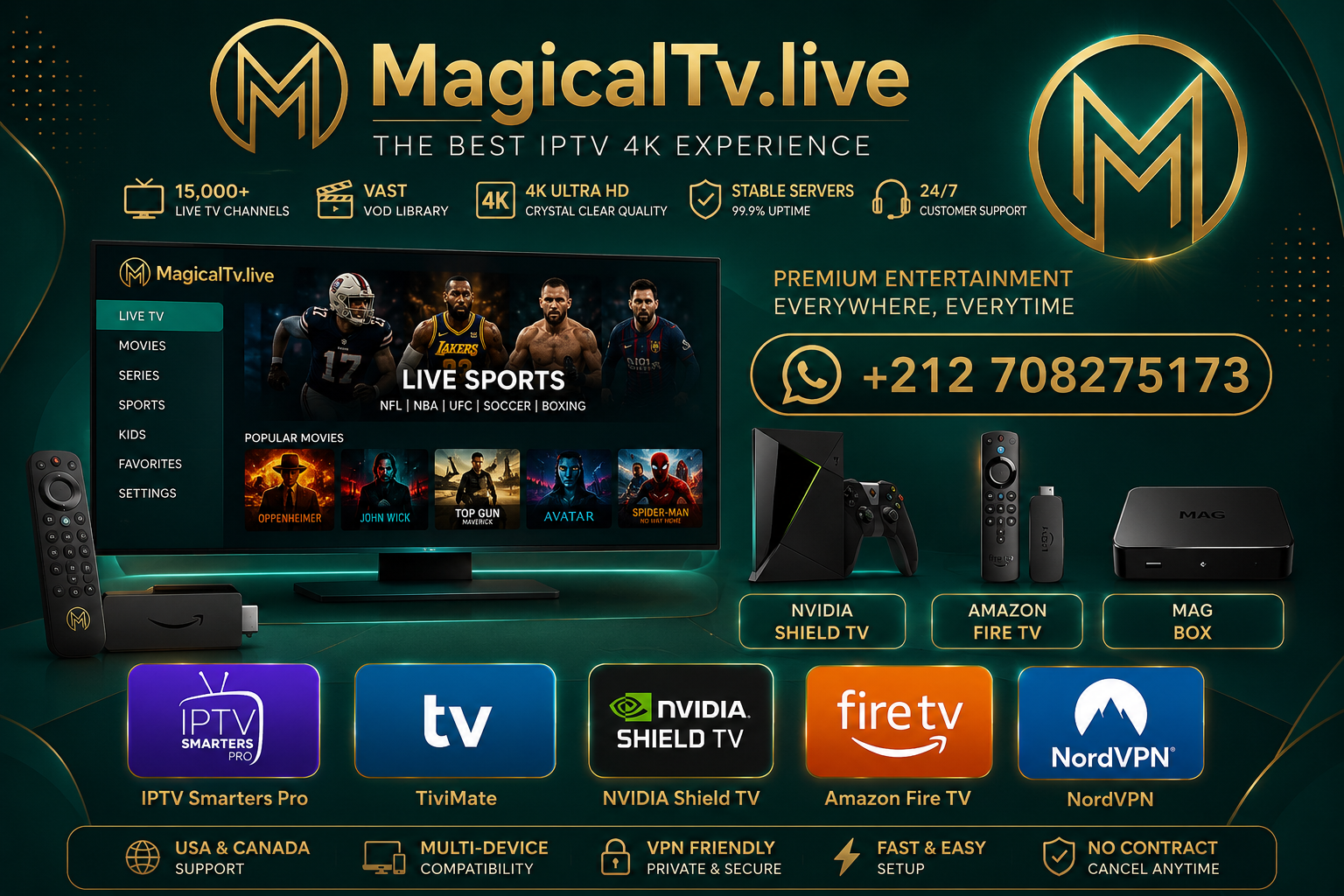 Best IPTV 4K Service for USA & Canada magicaliptv