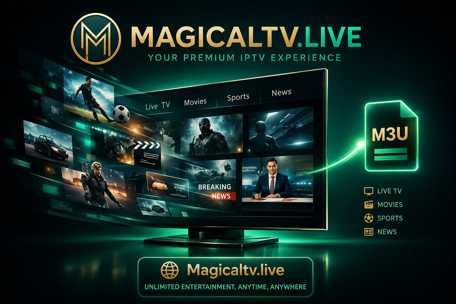 M3U playlist IPTV setup on Smart TV,